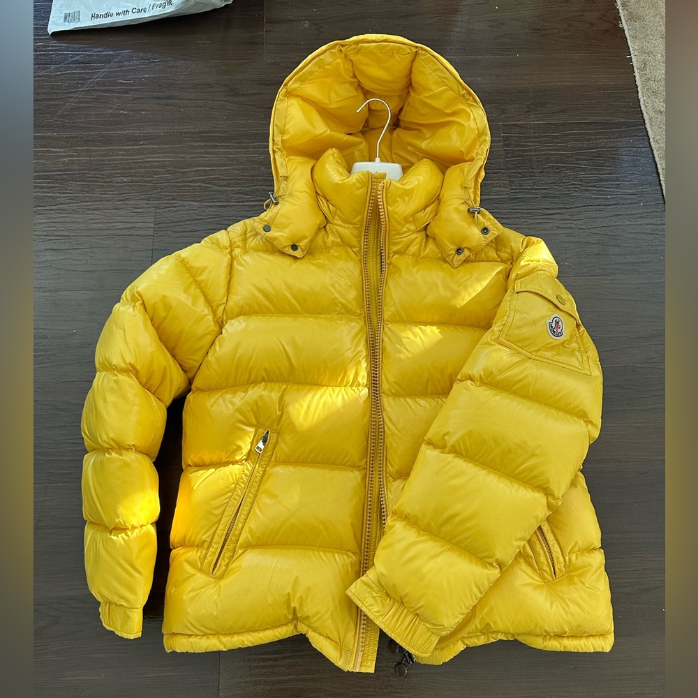 Moncler Maya Jacket Yellow Size 5